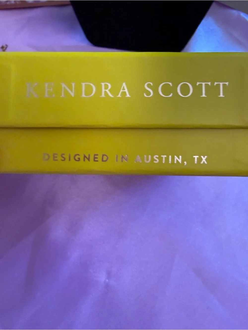 Kendra Scott Gold Necklace with Teal Oval Stone and Crystal Halo